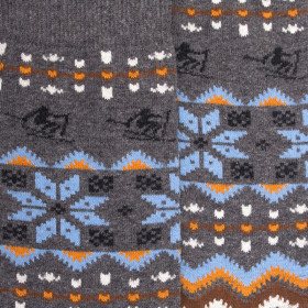 Chaussettes homme en coton à motif de Noël - Gris oxford | Doré Doré