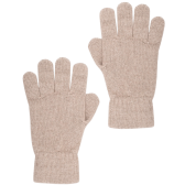 Gants unisexe en laine et cachemire - Beige chrysalide | Doré Doré