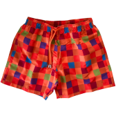 Maillot de bain enfant échiquier - Orange | Doré Doré