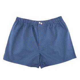 Caleçon homme en coton à motif - Bleu Port | Doré Doré