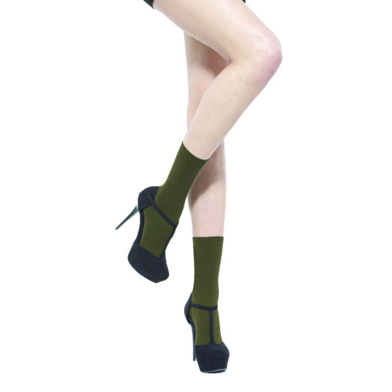 Chaussettes femme en coton ultra fin et polyamide - Cerfeuil | Doré Doré