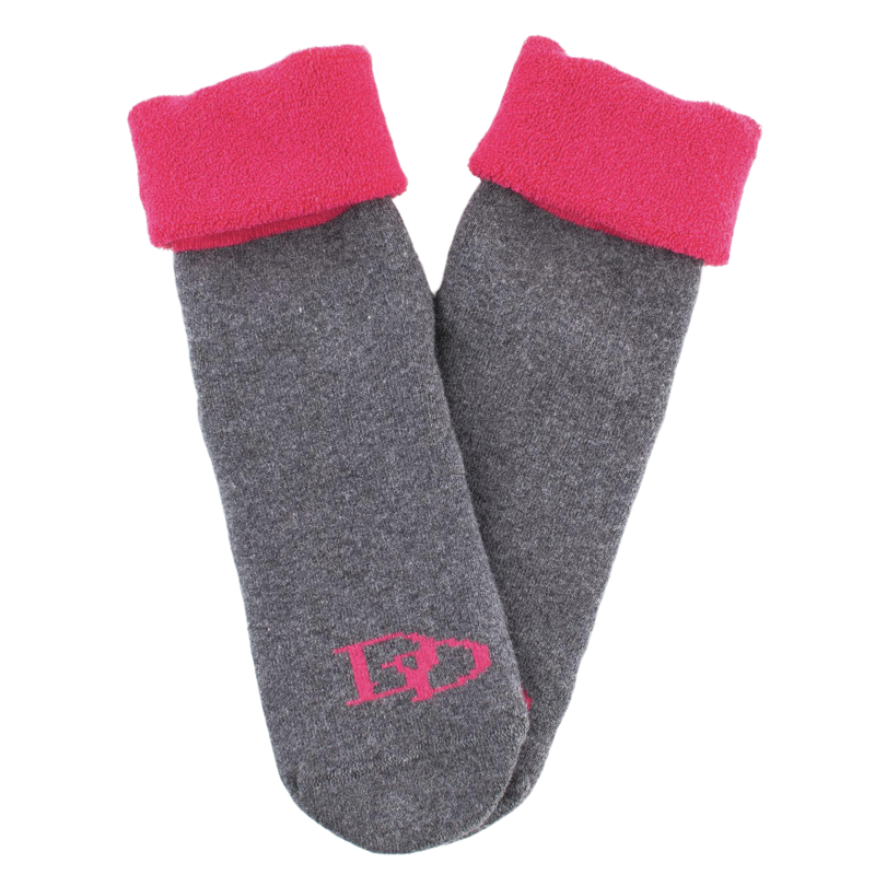 Chaussettes enfant anti dérapant - Gris et rose | Doré Doré