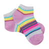 Socquettes fille en fil d'écosse - multicolore brillant fond rose
