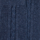 Mi-bas torsadés pour femme en laine et cachemire - Bleu | Doré Doré