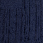 Chaussettes femme en laine à motif torsadés - Bleu Caban | Doré Doré