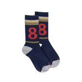 Chaussettes fantaisie en coton Numéro 8 - Bleu | Doré Doré