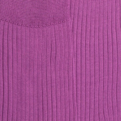 Chaussettes homme à côtes 100% fil d'Écosse - Violet Grappe | Doré Doré