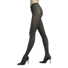 Collants en coton ajouré avec motifs chevron - Gris