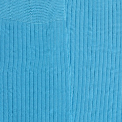 Chaussettes homme à côtes 100% fil d'Écosse - Bleu Pirogue | Doré Doré