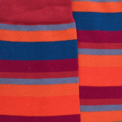 Chaussettes homme à rayures en fil d'Écosse - Rouget & Blue Orage | Doré Doré