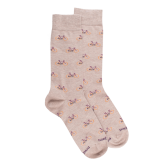Chaussettes homme en coton à motifs vélos - Beige Sahara | Doré Doré