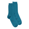 Chaussettes femme fines en coton égyptien - Bleu | Doré Doré