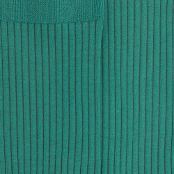 Chaussettes femme à côtes en fil d'Écosse - Vert Menthe | Doré Doré