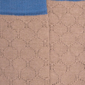 Chaussettes femme en laine ajouré - Beige Sable | Doré Doré
