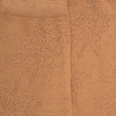 Chaussettes femme en laine avec transparence - Camel | Doré Doré