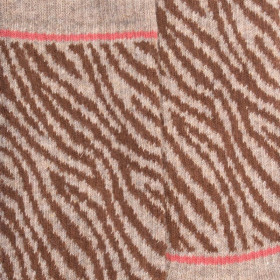 Chaussettes enfant en coton à motif zébré - Beige Sahara | Doré Doré