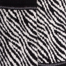 Chaussettes enfant en coton à motif zébré - Noir | Doré Doré