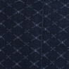 Chaussettes pour hommes en fil d'Ecosse à motifs géométriques sans tricot élastique - Bleu Matelot | Doré Doré