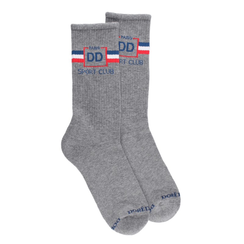 Chaussettes de sport en coton éponge pour hommes - Gris Rocheux | Doré Doré