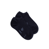 Socquettes enfant Eureka en coton égyptien - Bleu marine  | Doré Doré