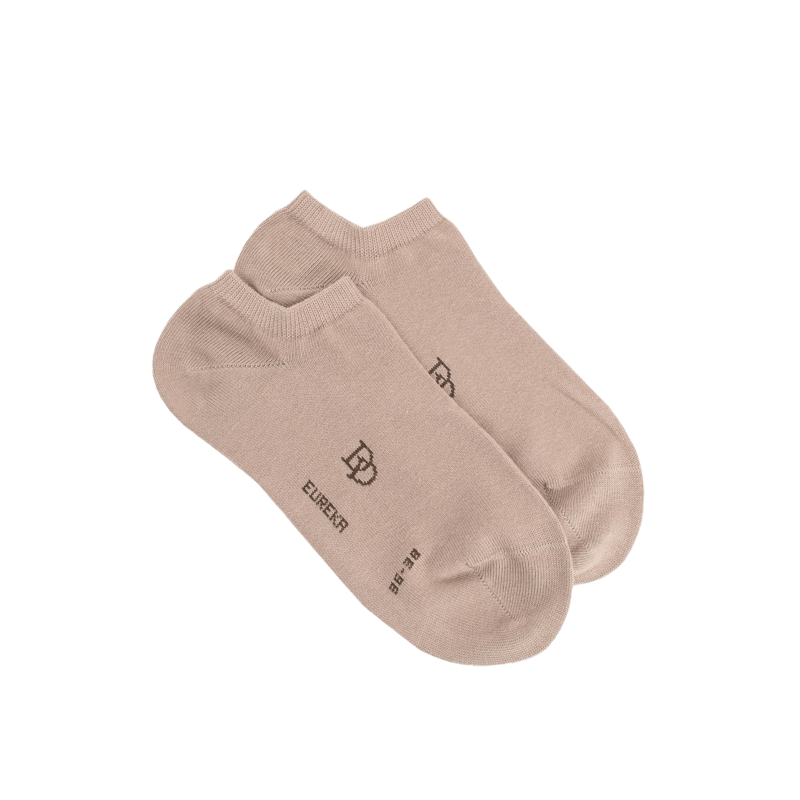 Socquettes femme Eureka en coton égyptien - Beige corde | Doré Doré