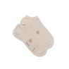 Socquettes femme Eureka en coton égyptien - Blanc naturel