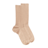 Chaussettes sans bord élastique en coton égyptien - Spécial jambes sensibles - Corde | Doré Doré