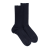 Chaussettes sans bord élastique en coton égyptien - Spécial jambes sensibles - Marine foncé