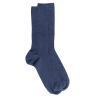 Chaussettes sans bord élastique en coton égyptien - Spécial jambes sensibles - Jean foncé