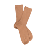 Chaussettes sans bord élastique en coton égyptien - Spécial jambes sensibles - Beige désert | Doré Doré