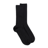 Chaussettes sans bord élastique en coton égyptien - Spécial jambes sensibles - Noir | Doré Doré