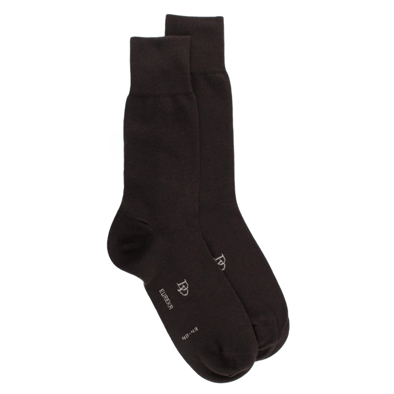 Chaussettes homme Eureka en coton égyptien - Marron | Doré Doré