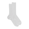 Chaussettes homme à côtes sans bord élastique en fil d'Écosse - Blanc | Doré Doré