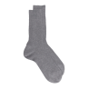 Chaussettes Homme côtelées en pur fil d'Ecosse - Gris moyen | Doré Doré