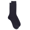 Chaussettes côtelées en laine Mérinos épaisse - Bleu foncé