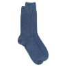 Chaussettes homme en laine et cachemire - Bleu jean