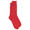 Chaussettes homme en laine et cachemire - Rouge Ponceau | Doré Doré