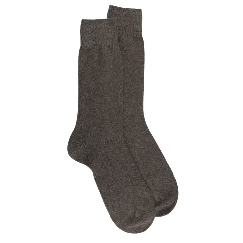 Chaussettes homme en laine et cachemire - Kaki foncé | Doré Doré