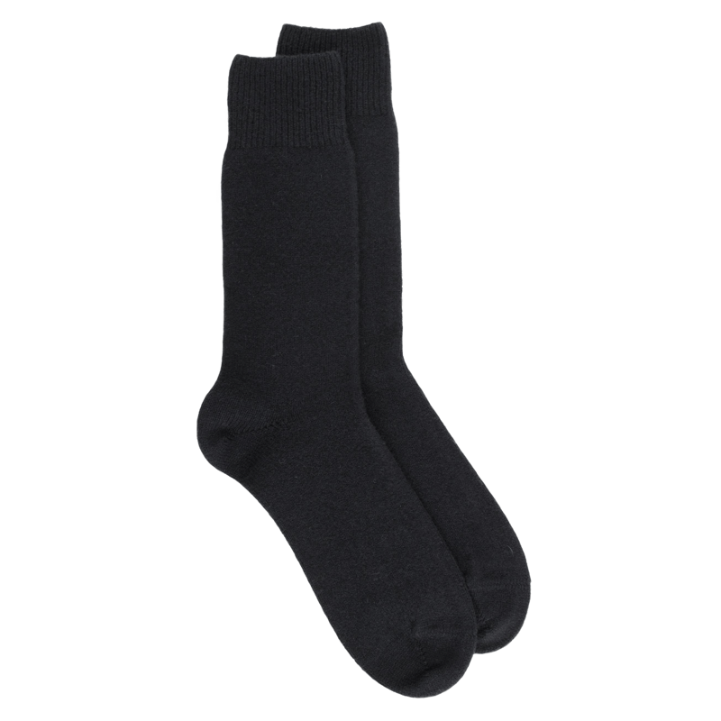 Chaussettes homme en laine et cachemire - Noir | Doré Doré