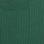Chaussettes homme en laine mérinos côtelées - Vert chlorophyle | Doré Doré