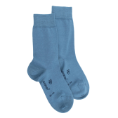 Chaussettes femme en laine et coton  - Bleu Macadam | Doré Doré
