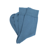 Chaussettes femme en laine et coton  - Bleu Macadam | Doré Doré