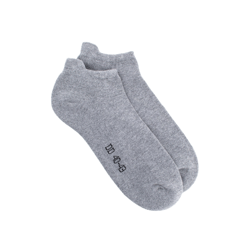 Socquettes sport homme en coton à bouclettes - Gris clair | Doré Doré