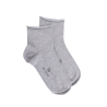 Socquettes avec bord roulé en coton égyptien - Gris