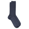 Chaussettes homme spéciales jambes sensibles sans bord élastique en laine - Bleu