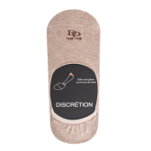 Chaussettes invisibles homme en fil d'écosse et bandes anti-glisse - Beige | Doré Doré